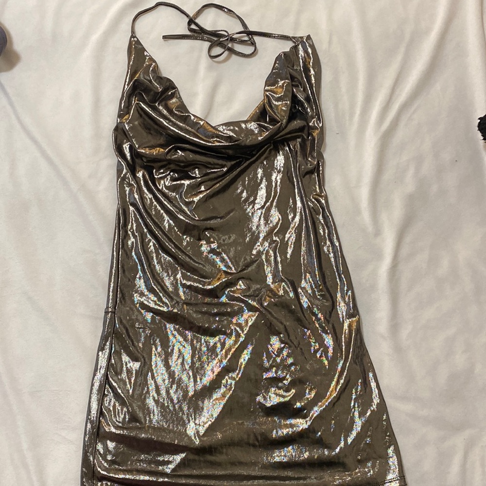Silver Backless Dress